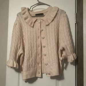 Fashion to figure puff sleeve cardigan